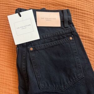 NWT Reformation The Collection Banyan High Rise Straight Jeans Size 23 Black